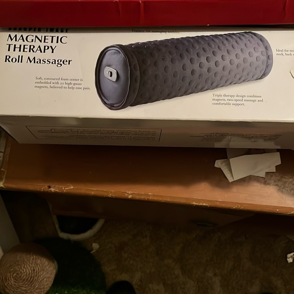 Shopper in image, magnetic therapy, roller massage